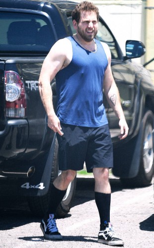 Jonah Hill and His Bulging Biceps Serve Up Major Fitness Motivation Jonah Hill and His Bulging Biceps Serve Up Major Fitness Motivation